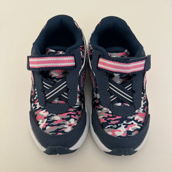 Saucony Ride 10 JR Navy Pink Camo Girls Sneakers Size 7W - Picture 3 of 9